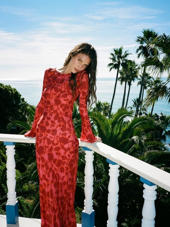 Realisation Par Dresses & Skirts - Reformation Par Red Gia Long Sleeve Maxi Dress
